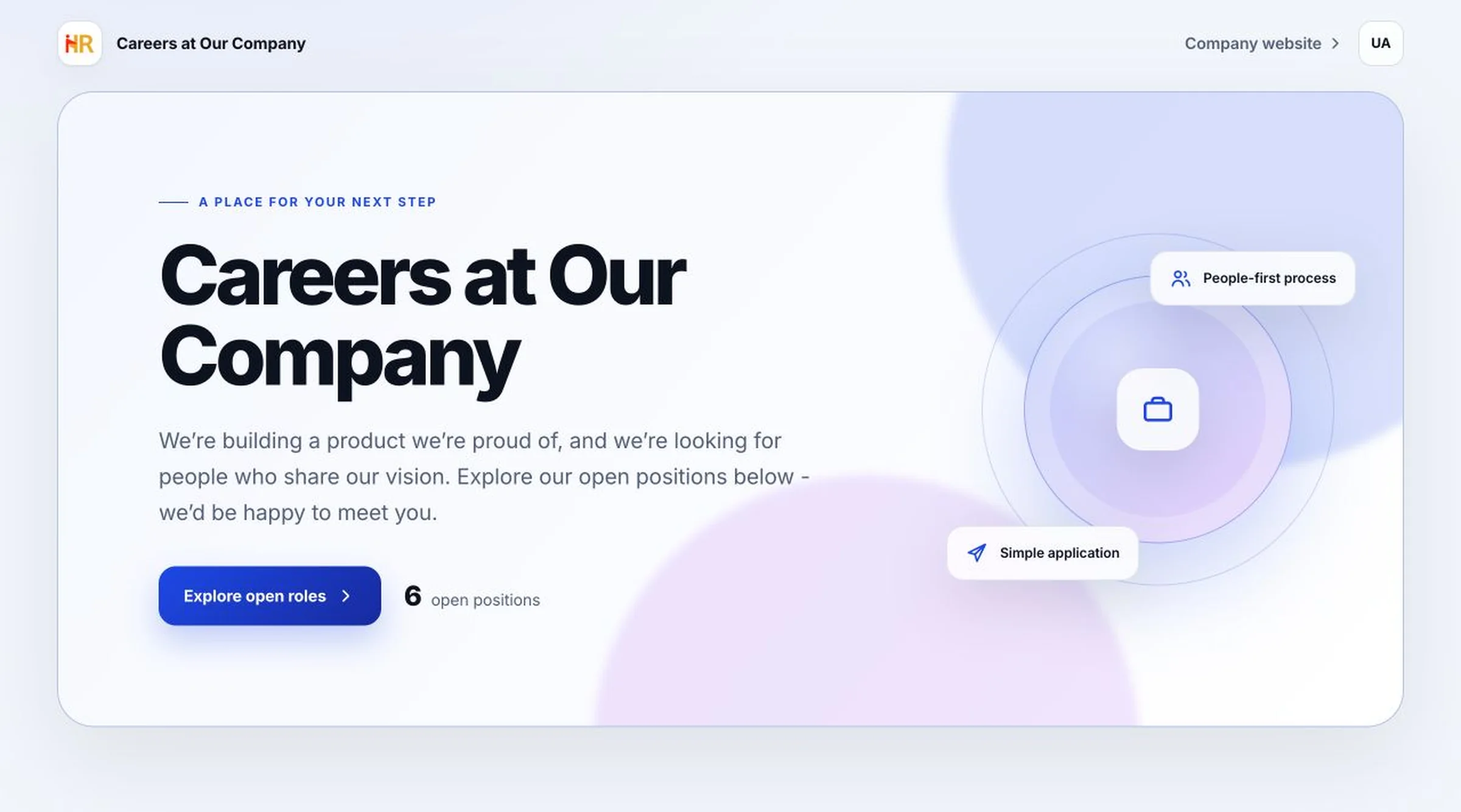 HRlume public careers page listing open roles